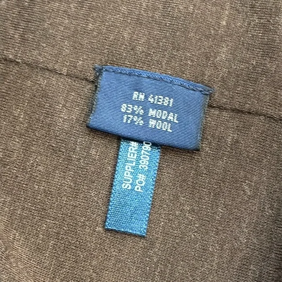 Ralph Lauren V-Neck Jersey Wool Modal Dark Brown Short Sleeve Dress Small NWT - Picture 8 of 10